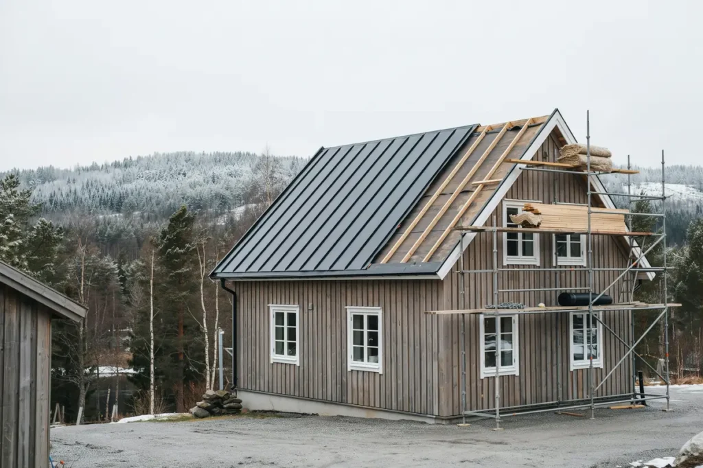 takoml ggning och f rst rkning av takkonstruktion i t llberg